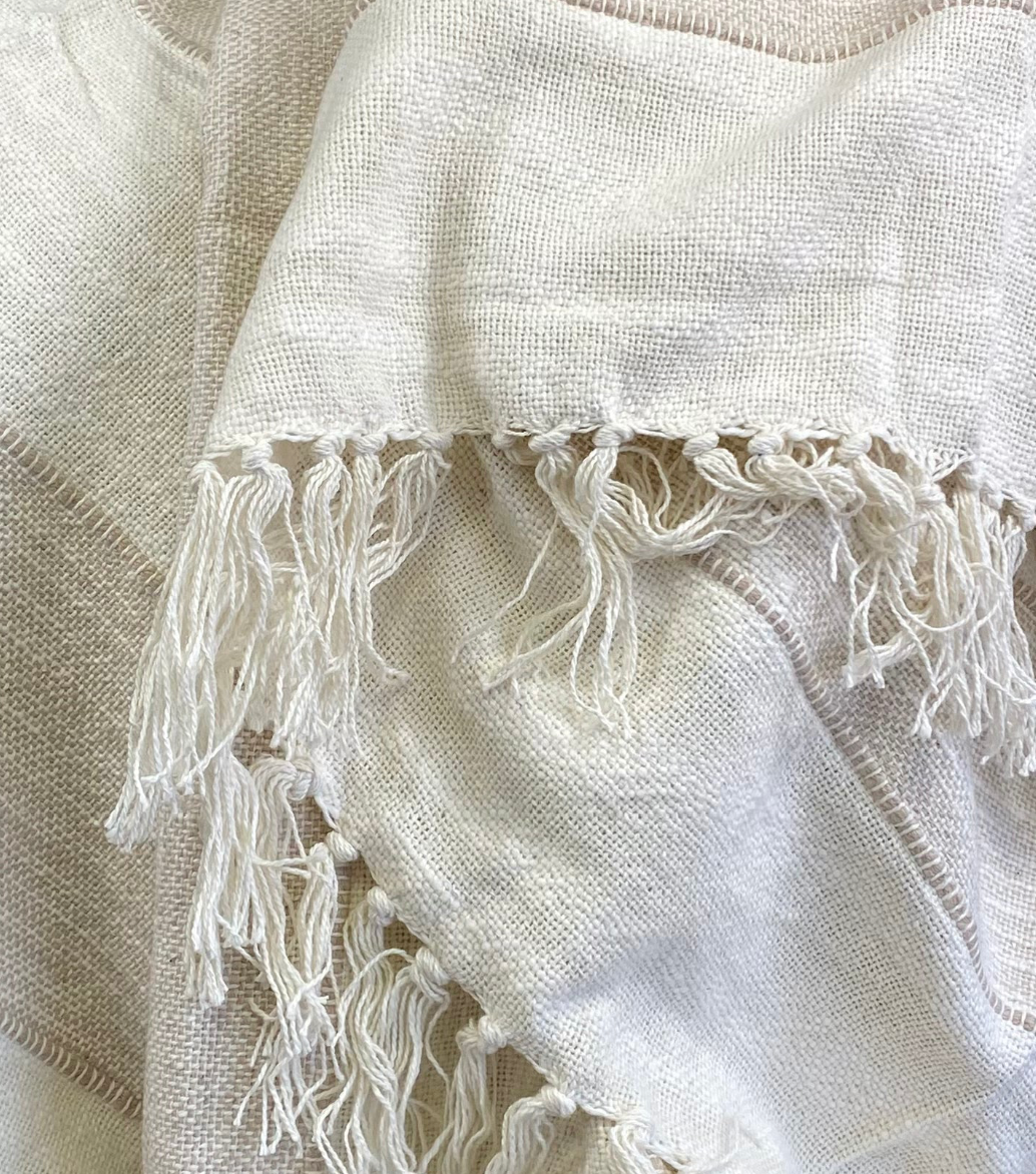 Luxury Throw – 50" × 60" – Woven Cream Tan