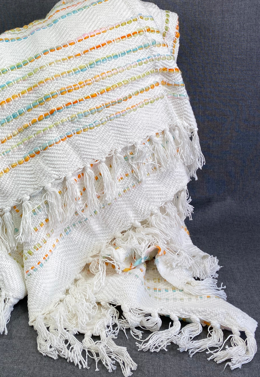 Luxury Throw – 50" × 60" – Rainbow Stripe Multi