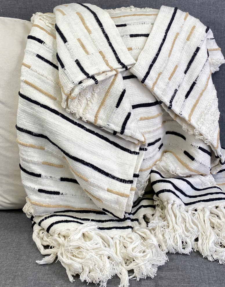 Luxury Throw – 50" × 60" – Corded Ivory