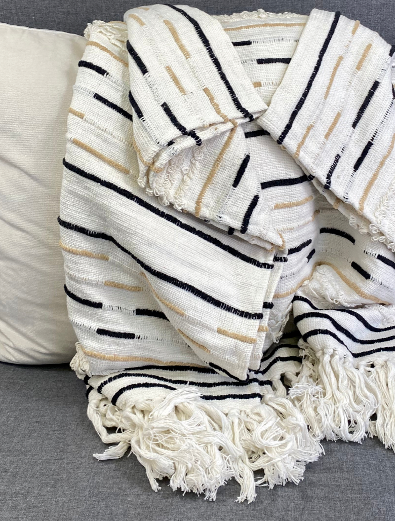 Luxury Throw – 50" × 60" – Corded Ivory