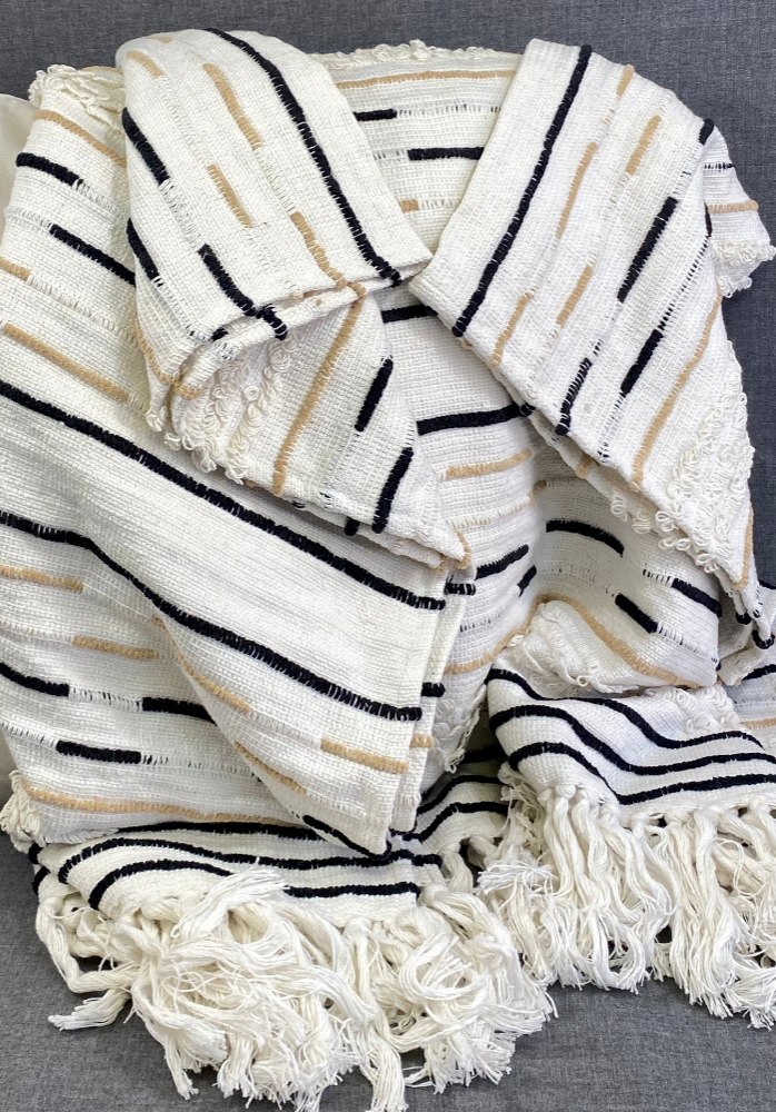 Luxury Throw – 50" × 60" – Corded Ivory
