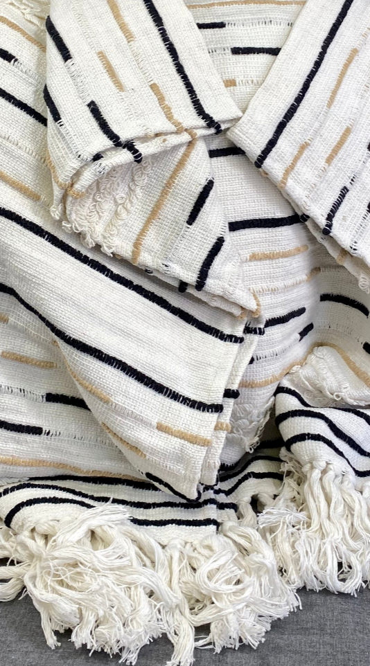 Luxury Throw – 50" × 60" – Corded Ivory