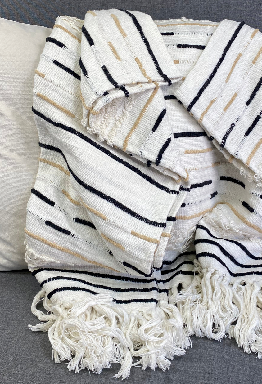 Luxury Throw – 50" × 60" – Corded Ivory