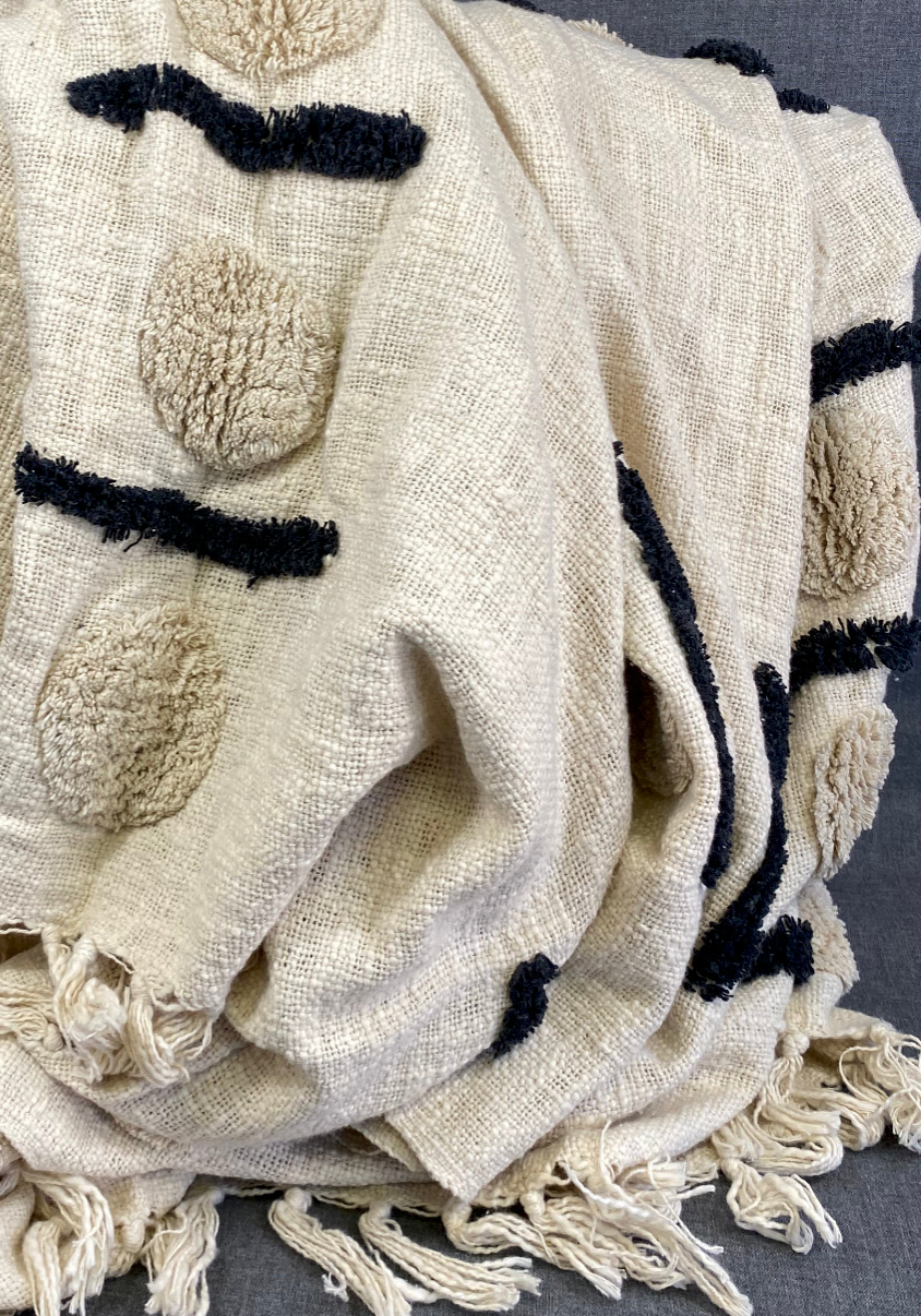 Luxury Throw – 50" × 60" – Dash Dotted Tufted