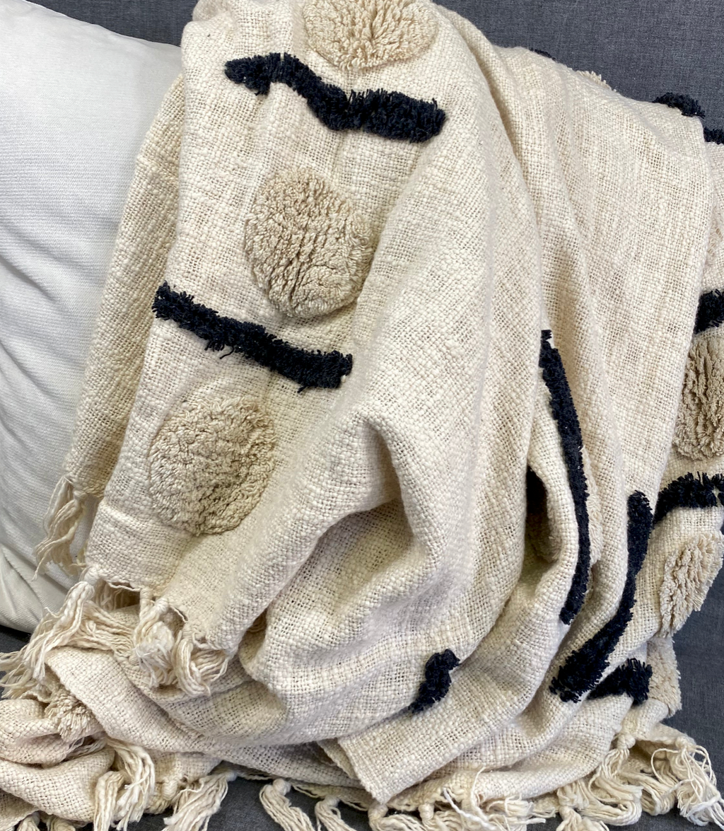 Luxury Throw – 50" × 60" – Dash Dotted Tufted