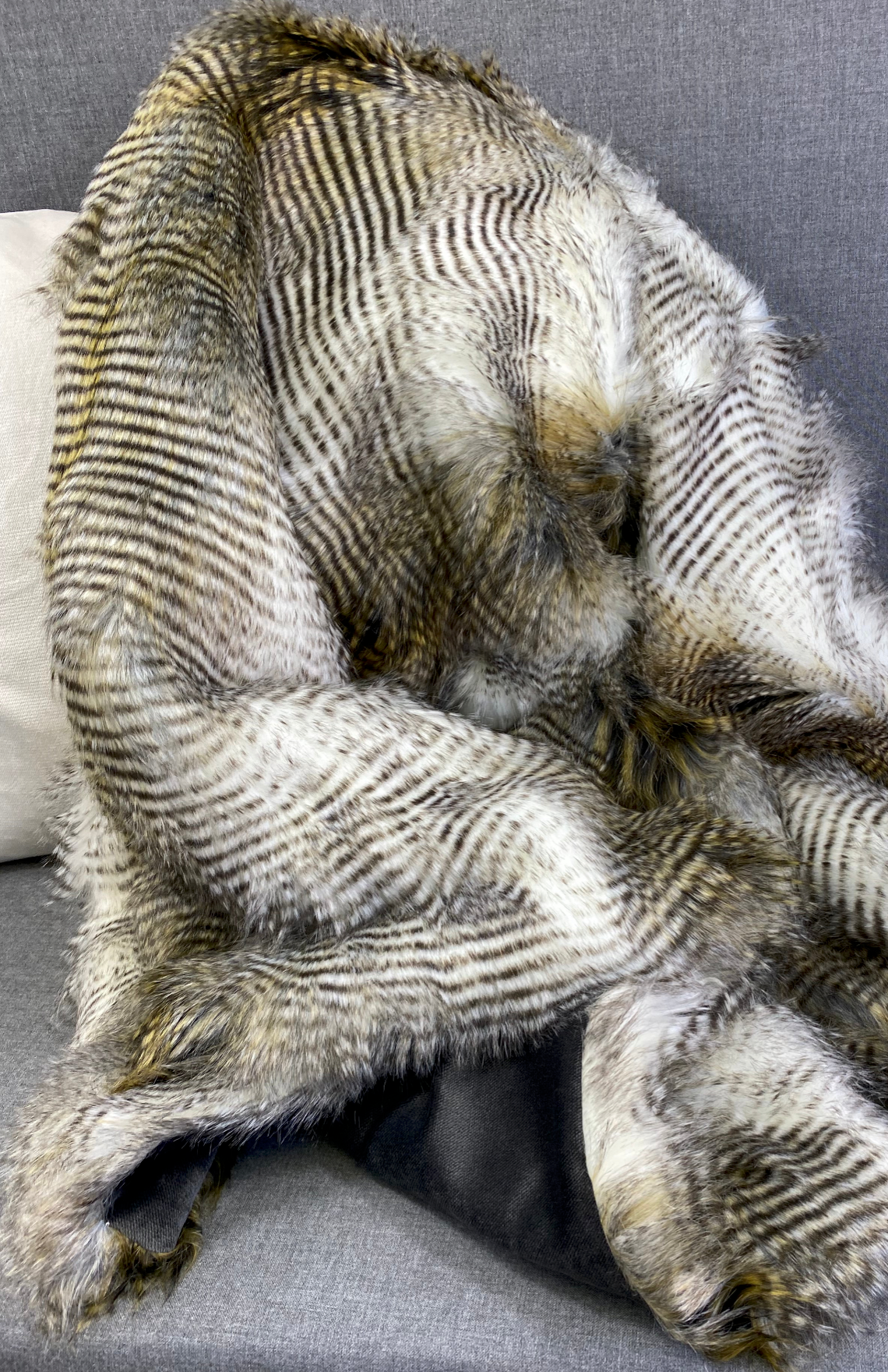 Luxury Throw – 52" × 62" – Alaskan Hawk Fur