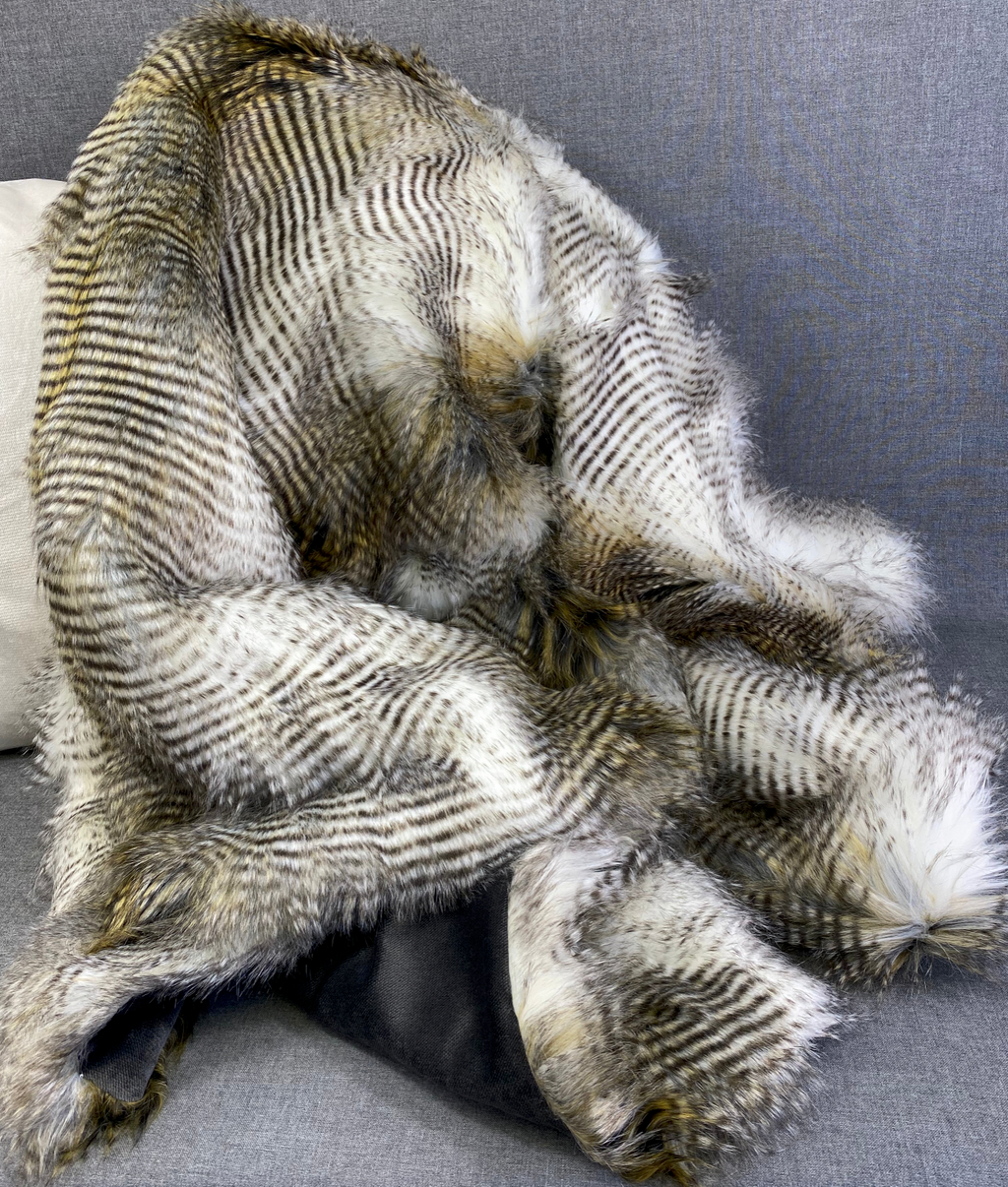 Luxury Throw – 52" × 62" – Alaskan Hawk Fur