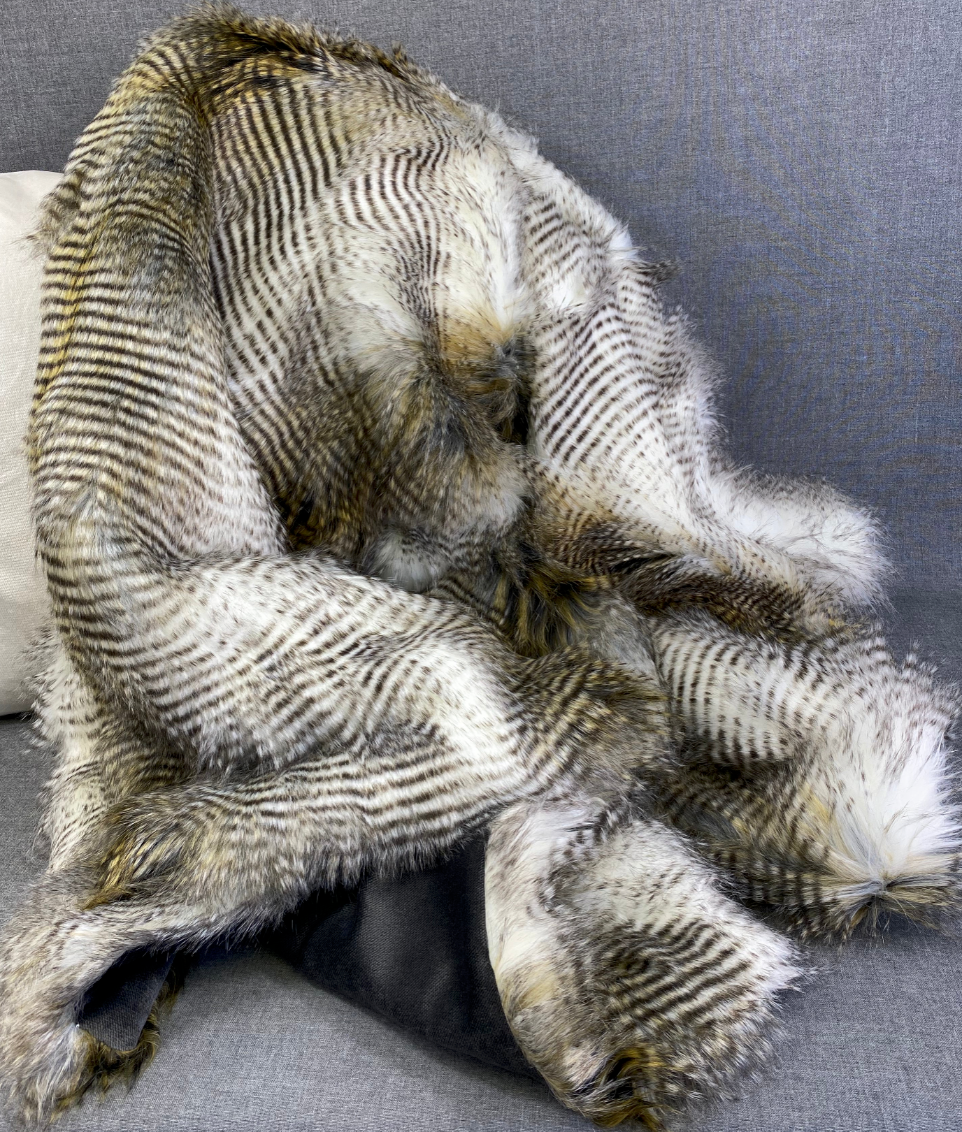 Luxury Throw – 52" × 62" – Alaskan Hawk Fur