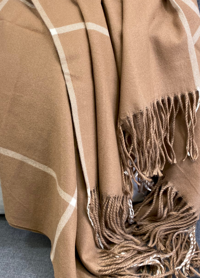 Luxury Throw – 50" × 60" – Glasgow Camel