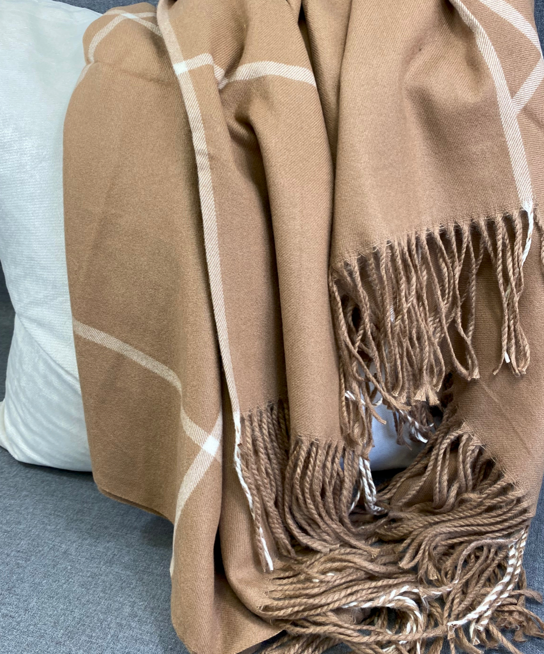 Luxury Throw – 50" × 60" – Glasgow Camel