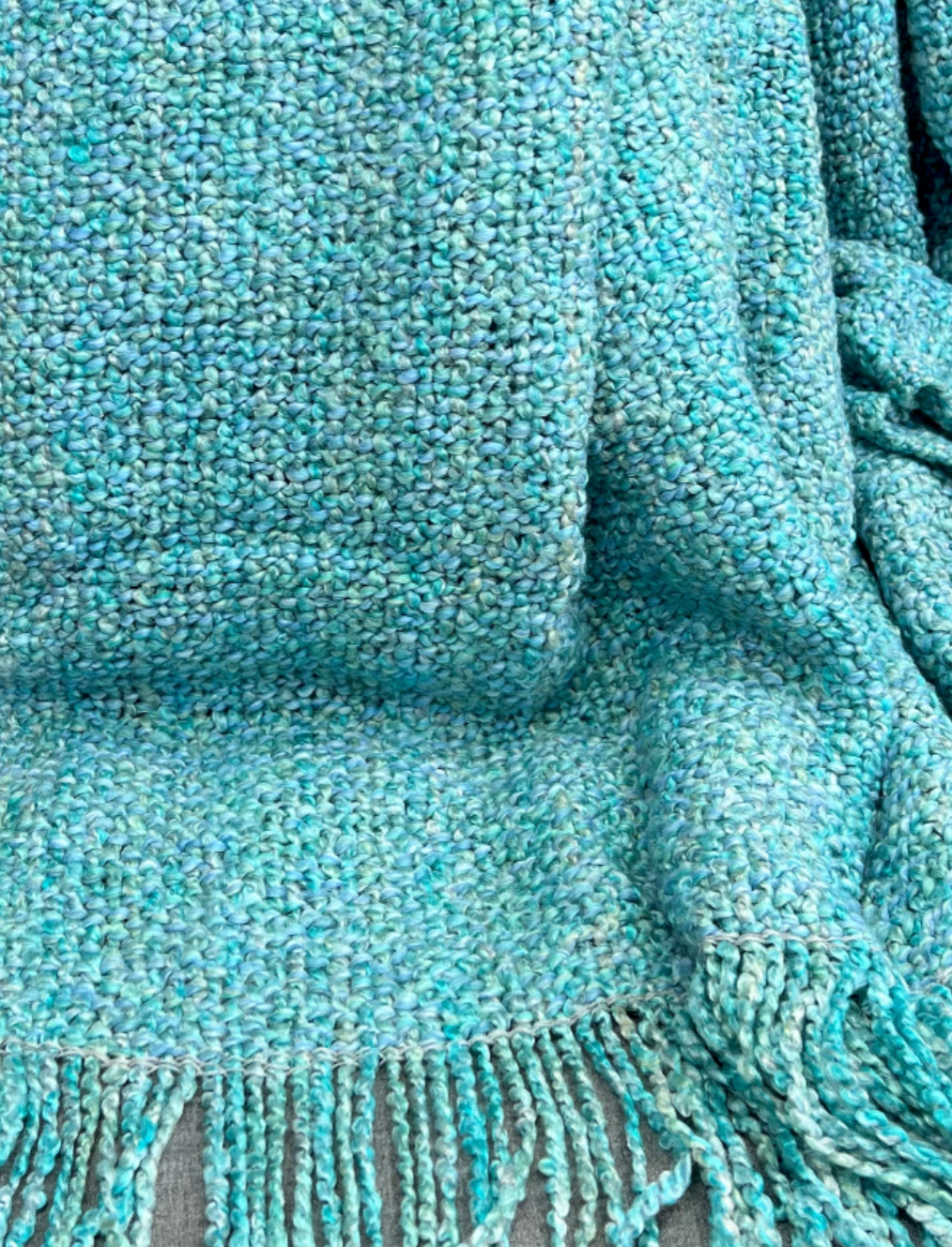 Luxury Throw – 40" × 70" – Campbell Aqua