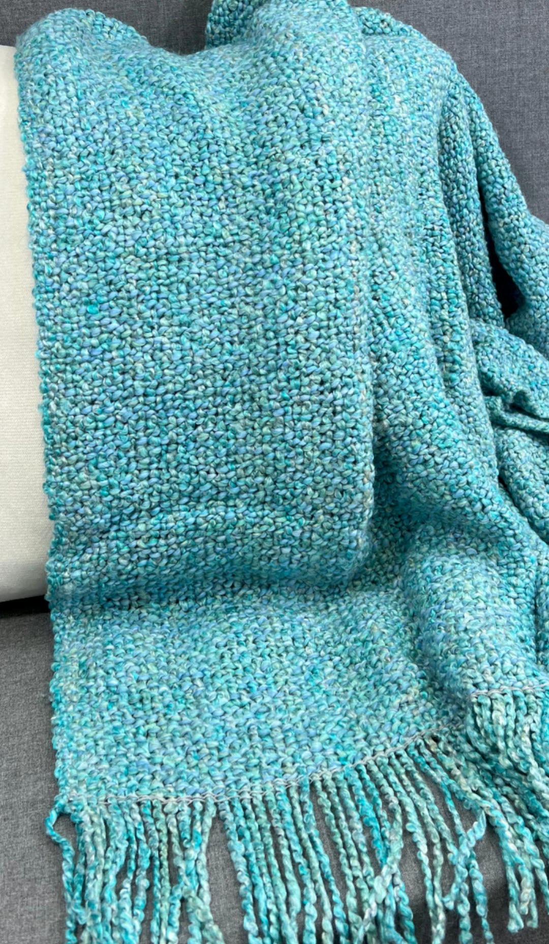 Luxury Throw – 40" × 70" – Campbell Aqua