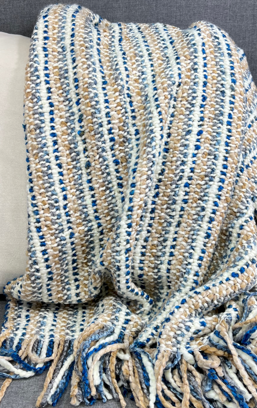 Luxury Knit Throw – 40" × 70" – Stria Driftwood