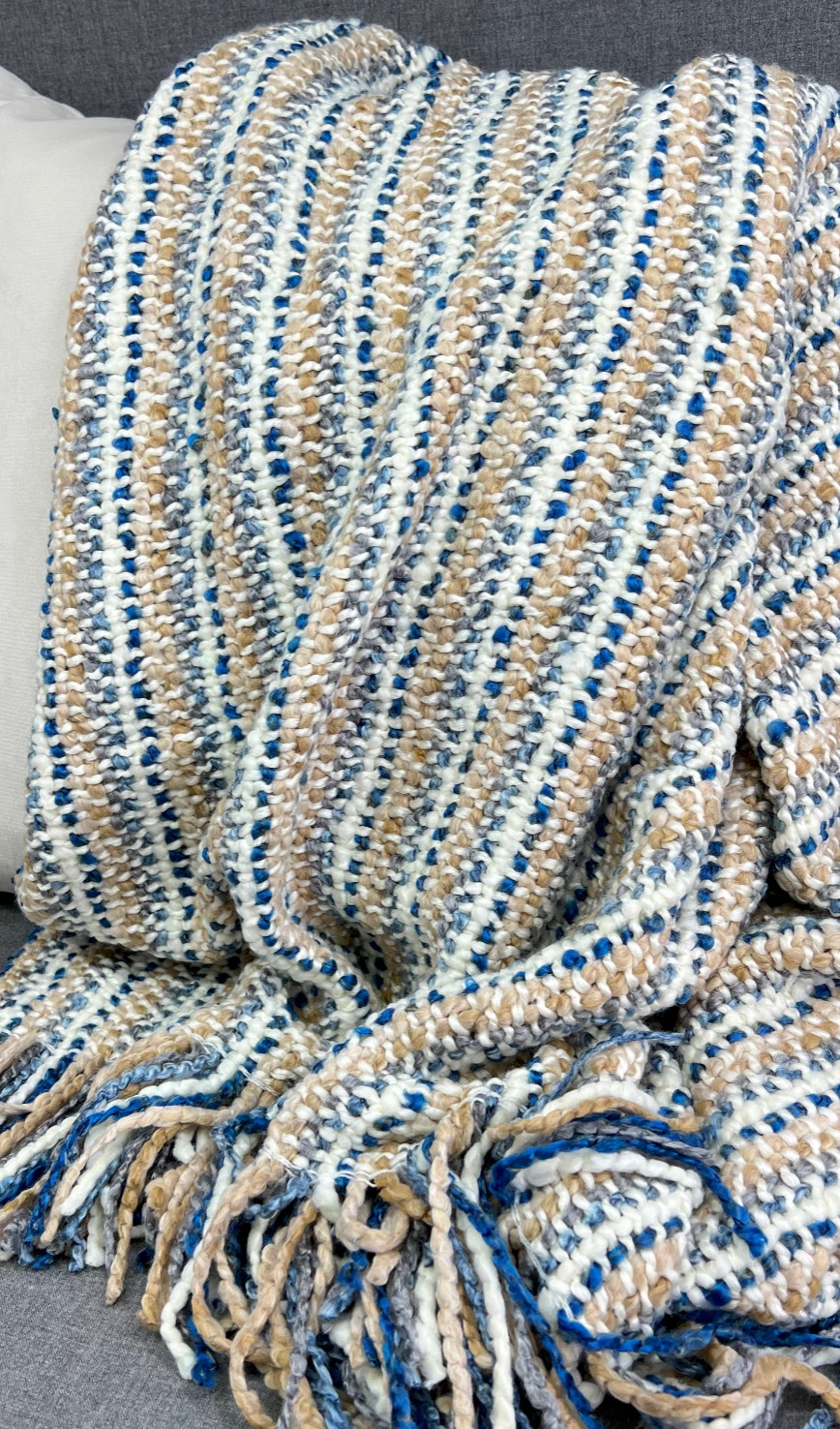 Luxury Knit Throw – 40" × 70" – Stria Driftwood