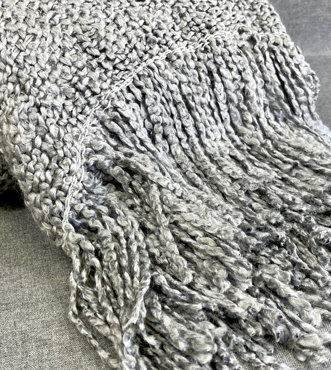 Luxury Knit Throw – 52" × 62" – Fog Deep Grey
