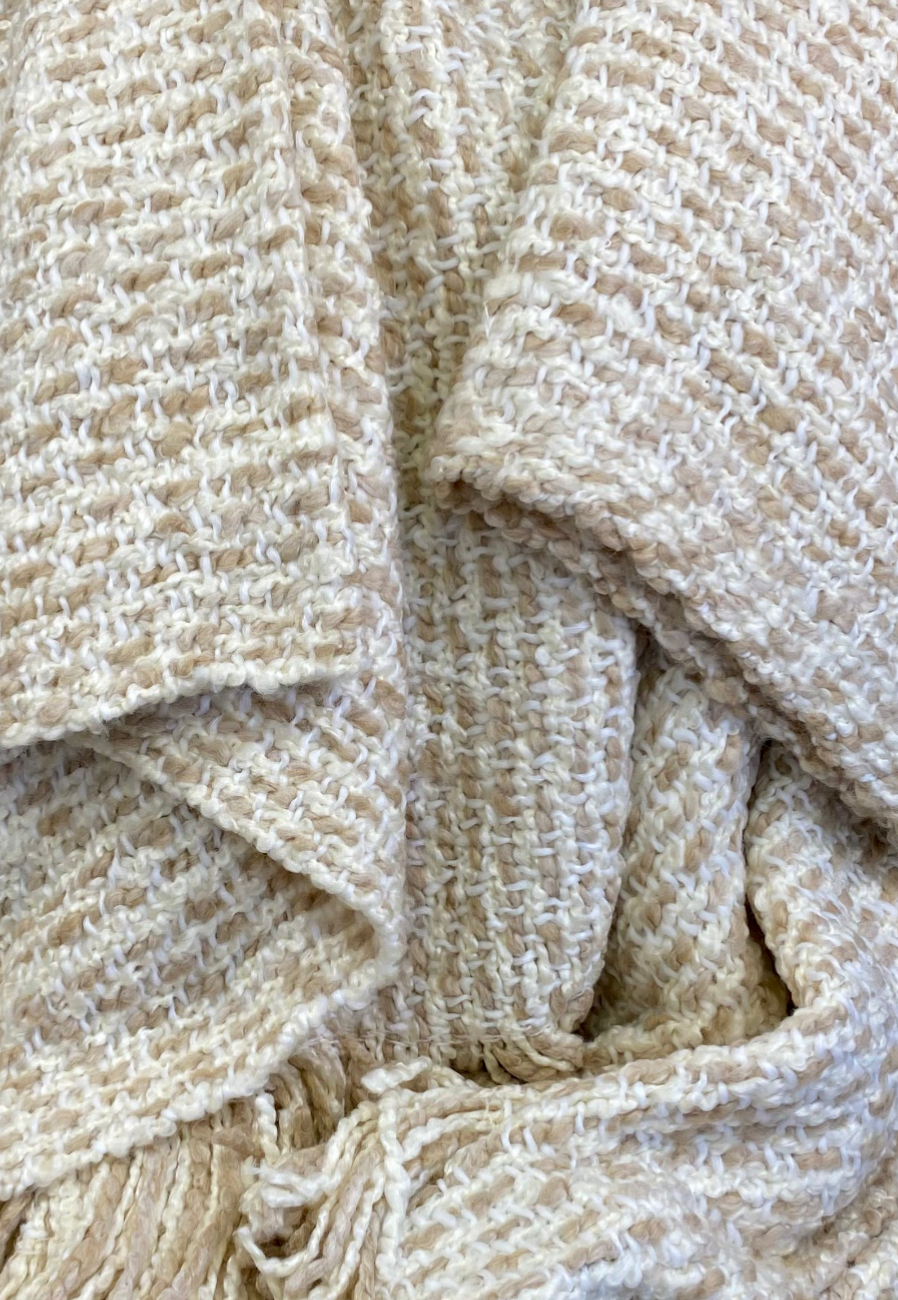 Luxury Knit Throw – 52" × 62" – Oatmeal