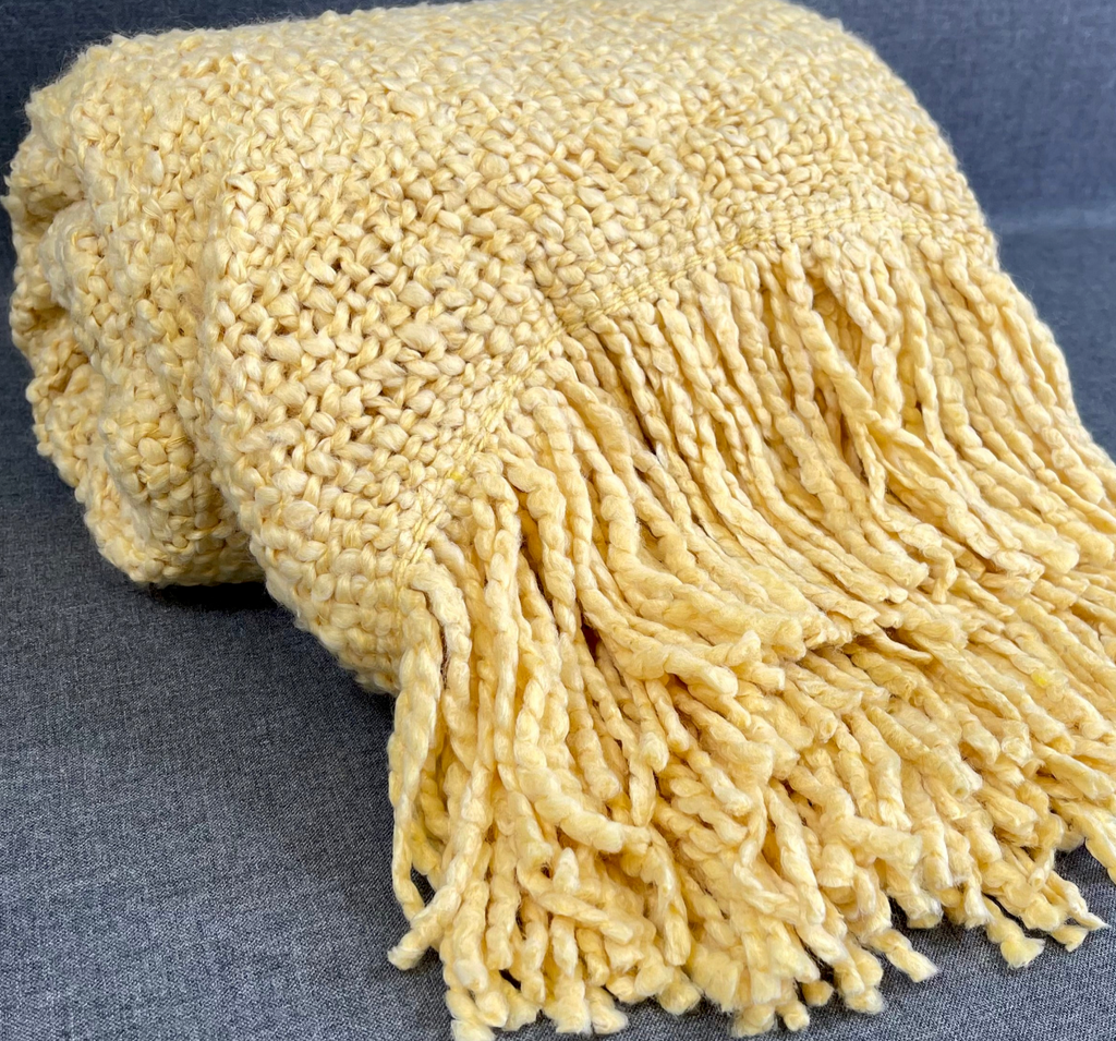 Luxury Knit Throw – 52" × 62" – Sunshine Soft Yellow