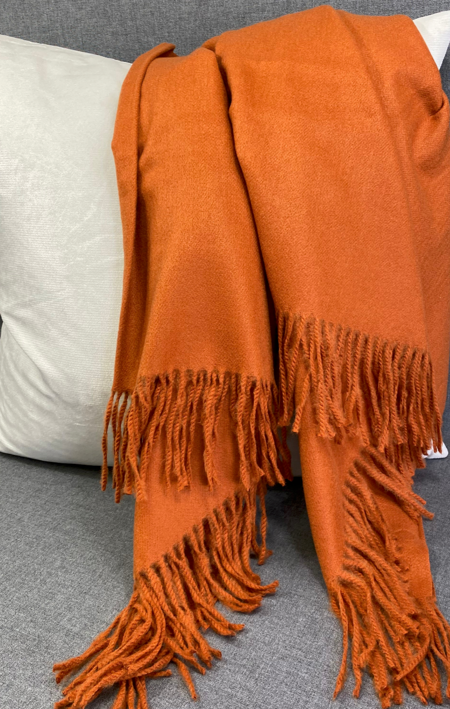 Luxury Throw – 68" × 50" – Cashmere Henna Faux