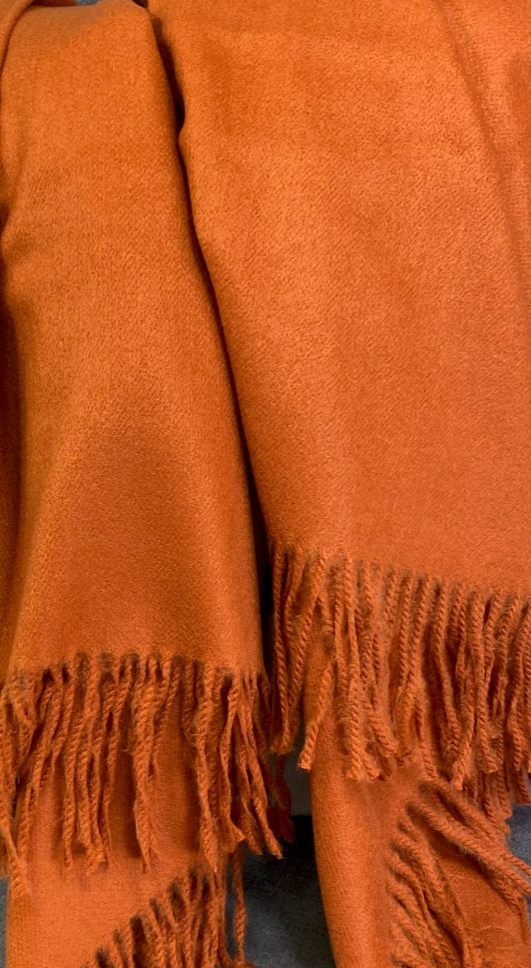 Luxury Throw – 68" × 50" – Cashmere Henna Faux