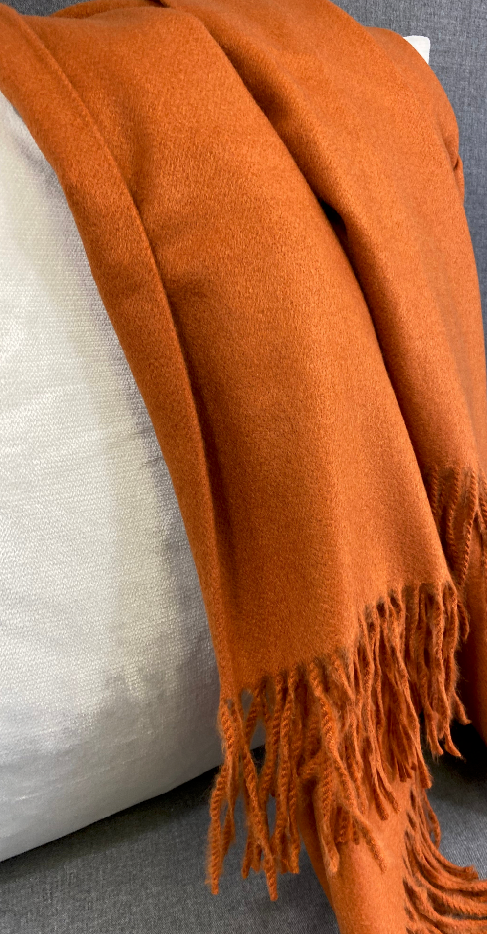 Luxury Throw – 68" × 50" – Cashmere Henna Faux