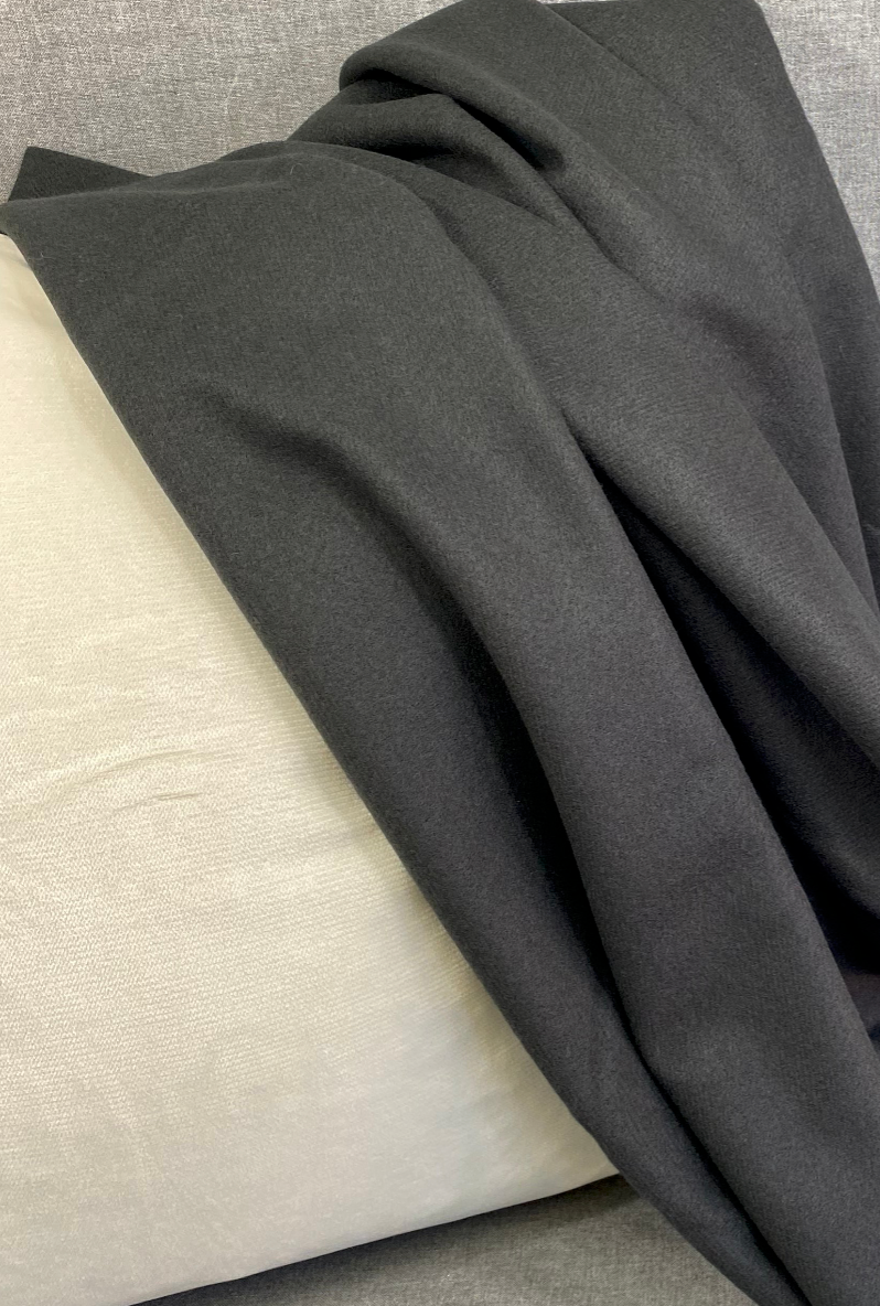 Luxury Throw – 68" × 50" – Cashmere Black Faux