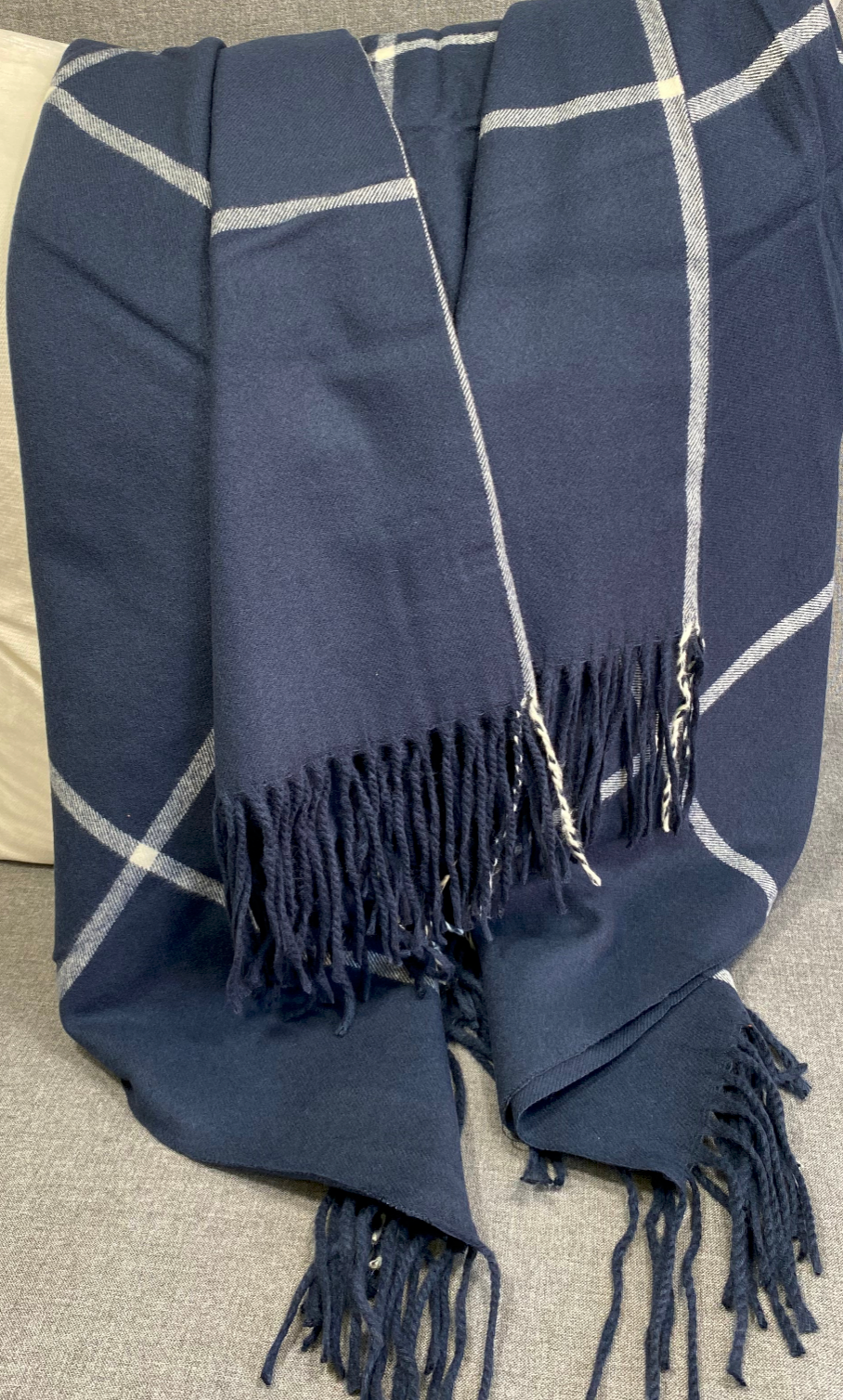 Luxury Throw – 50" × 60" – Glasgow Navy