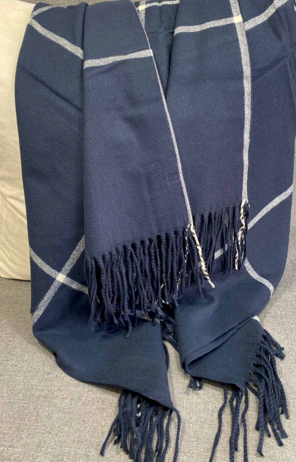 Luxury Throw – 50" × 60" – Glasgow Navy