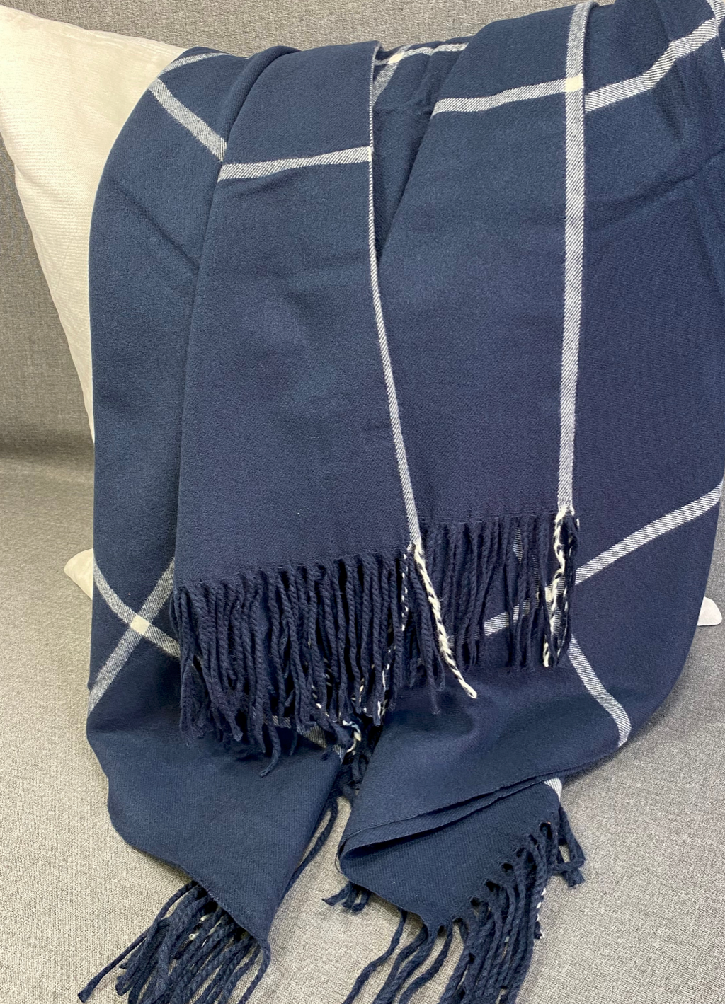 Luxury Throw – 50" × 60" – Glasgow Navy
