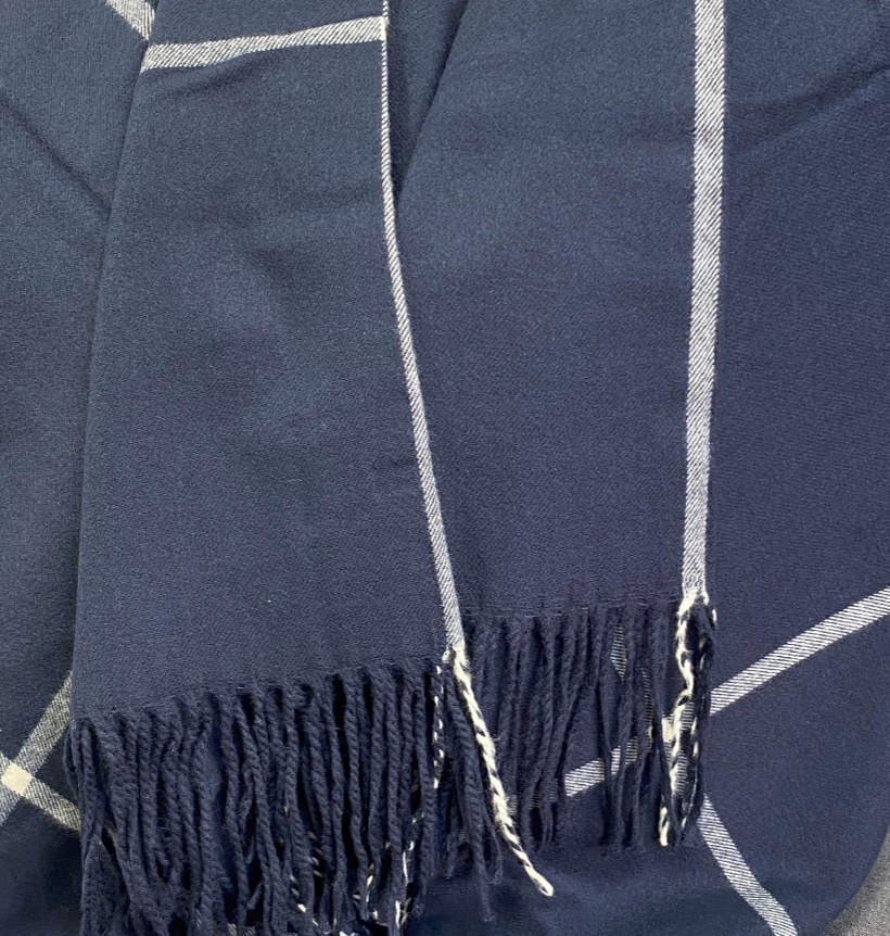 Luxury Throw – 50" × 60" – Glasgow Navy