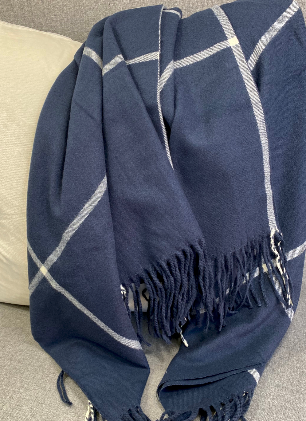 Luxury Throw – 50" × 60" – Glasgow Navy