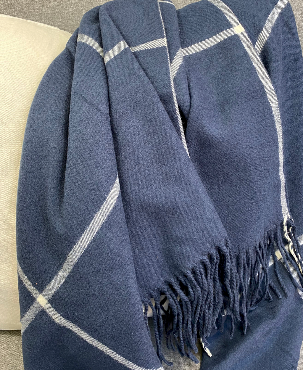 Luxury Throw – 50" × 60" – Glasgow Navy