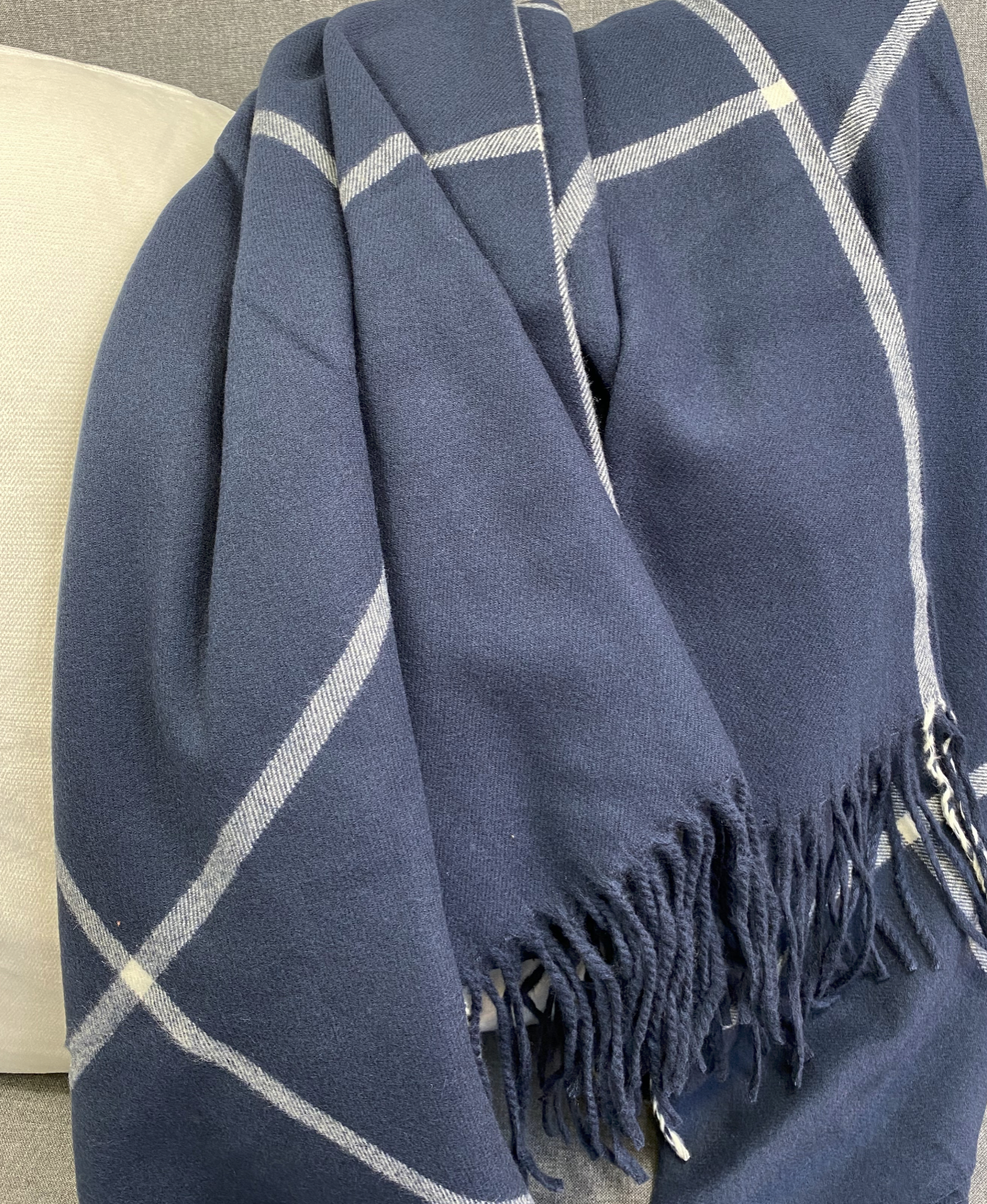 Luxury Throw – 50" × 60" – Glasgow Navy