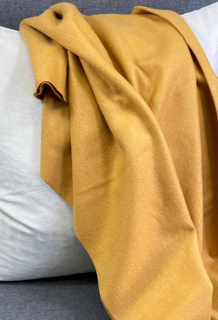 Luxury Throw – 68" × 50" – Cashmere Honey Faux