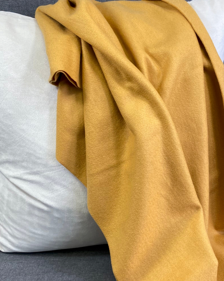 Luxury Throw – 68" × 50" – Cashmere Honey Faux