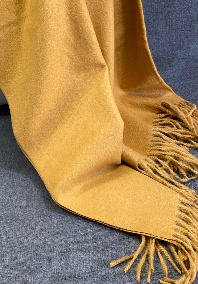 Luxury Throw – 68" × 50" – Cashmere Honey Faux