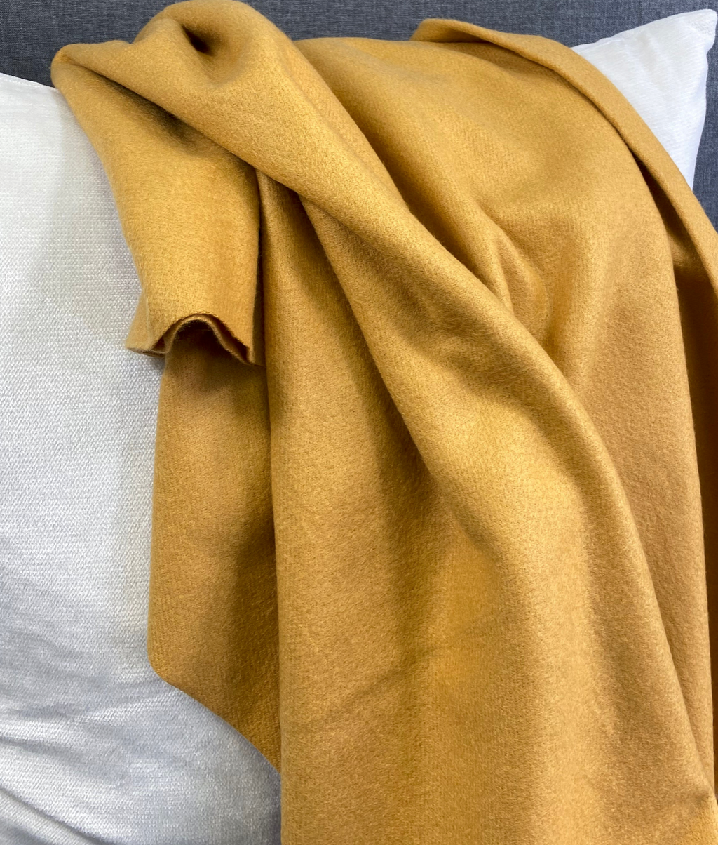 Luxury Throw – 68" × 50" – Cashmere Honey Faux