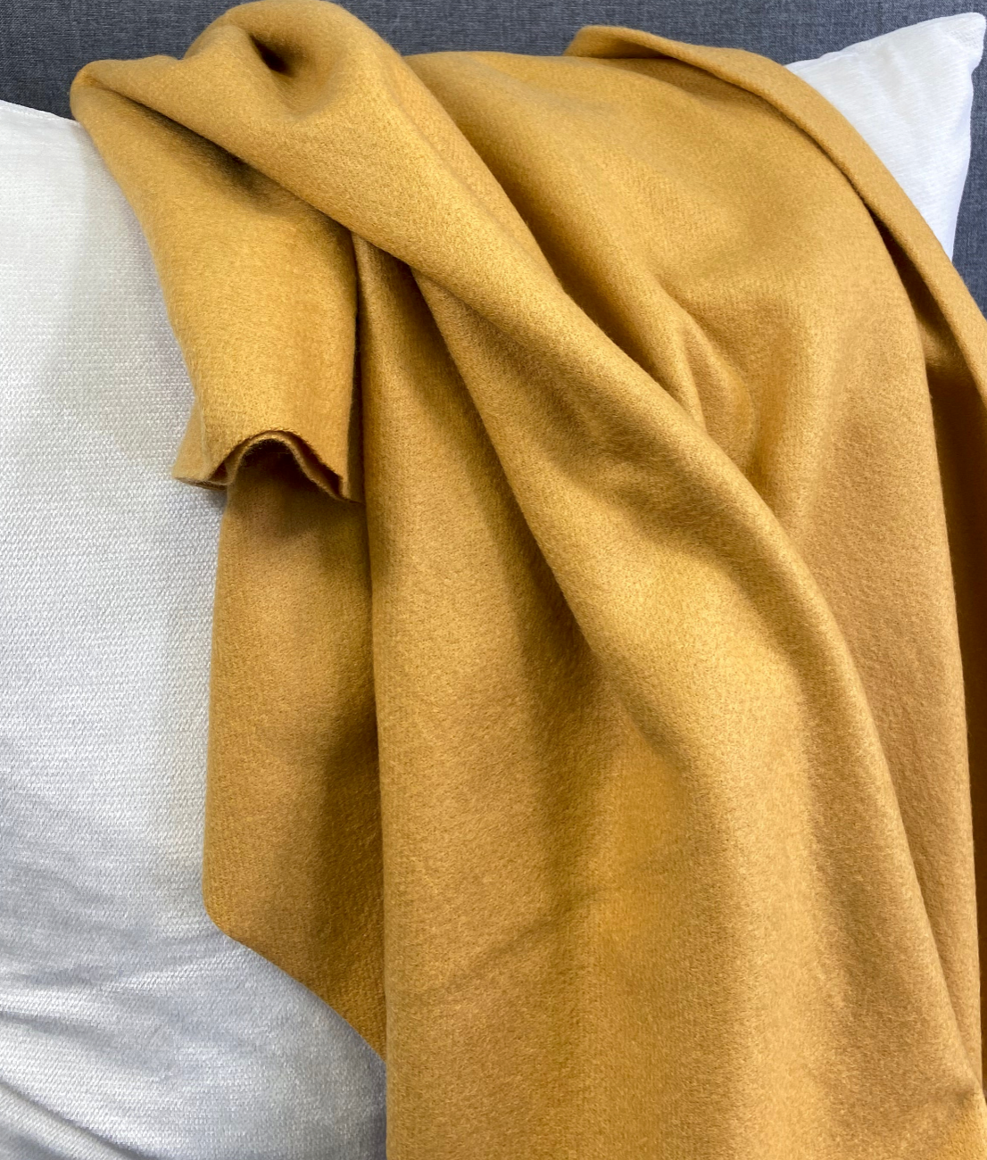 Luxury Throw – 68" × 50" – Cashmere Honey Faux
