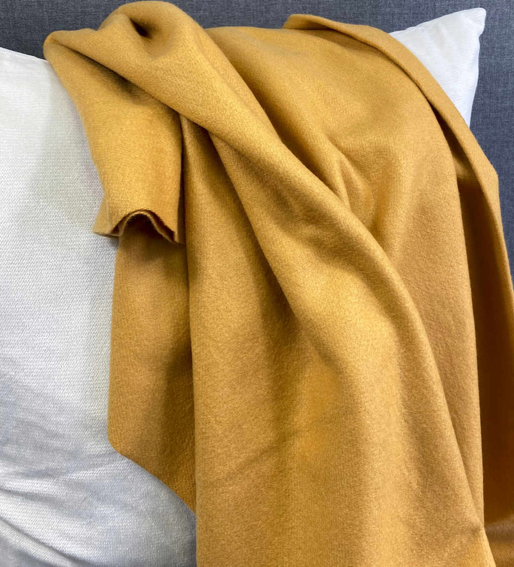 Luxury Throw – 68" × 50" – Cashmere Honey Faux