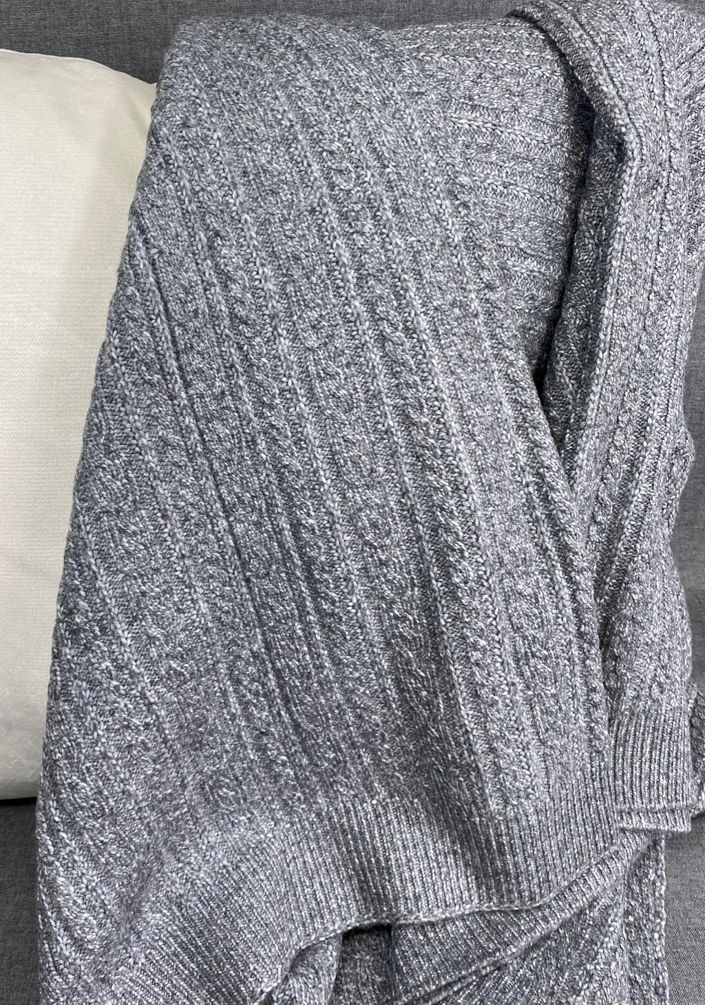 Luxury Knit Throw – 50" × 60" – Spinnaker Grey