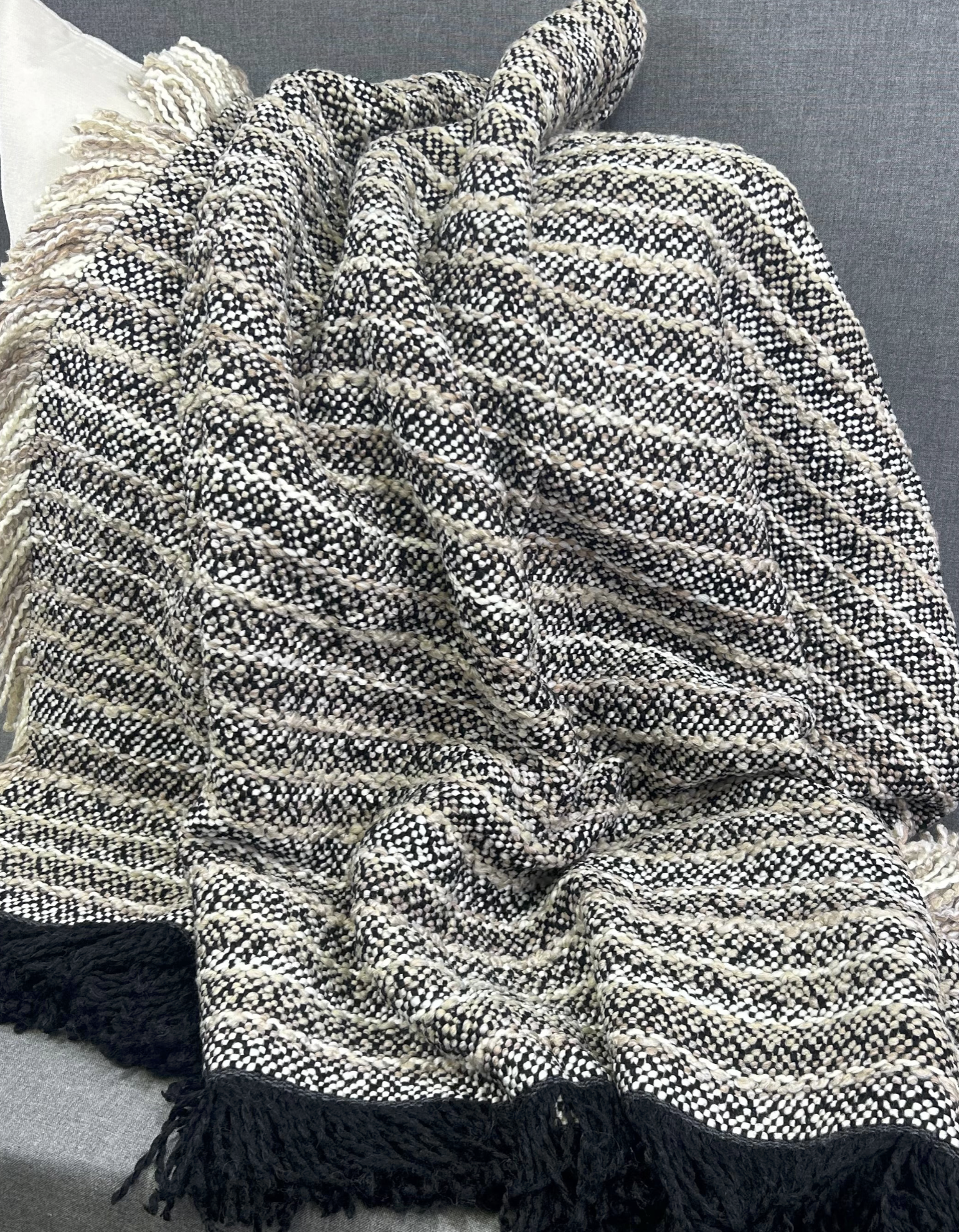 Luxury Knit Throw – 45" × 70" – Ashville Oyster