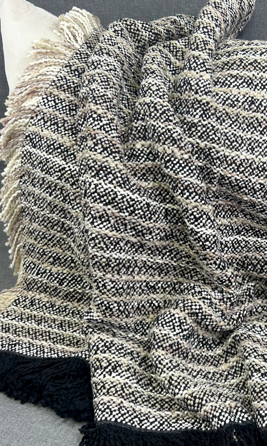 Luxury Knit Throw – 45" × 70" – Ashville Oyster