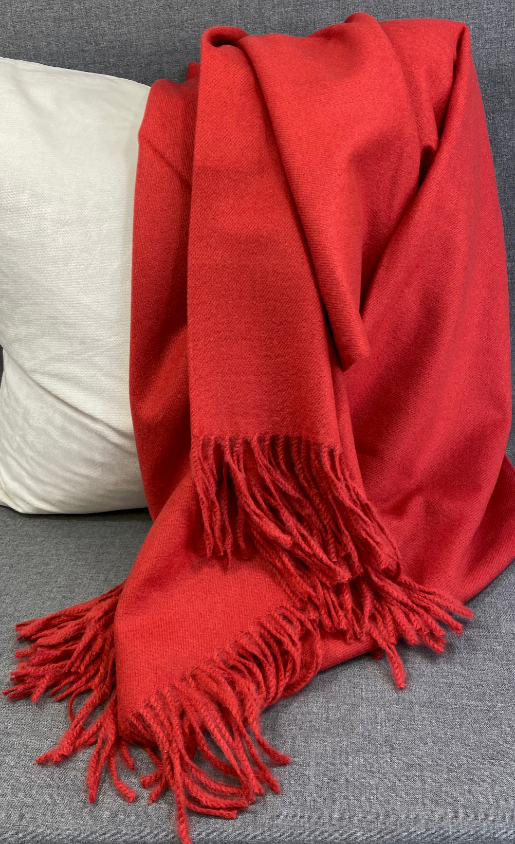 Luxury Throw – 68" × 50" – Cashmere Brick Faux