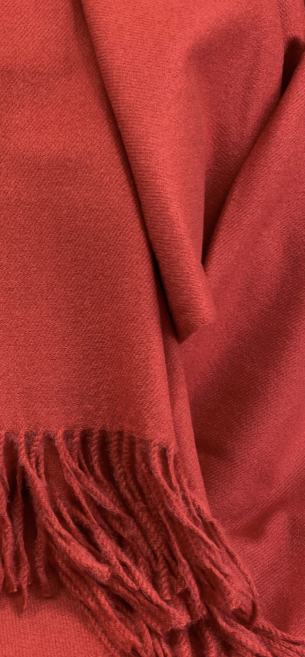 Luxury Throw – 68" × 50" – Cashmere Brick Faux