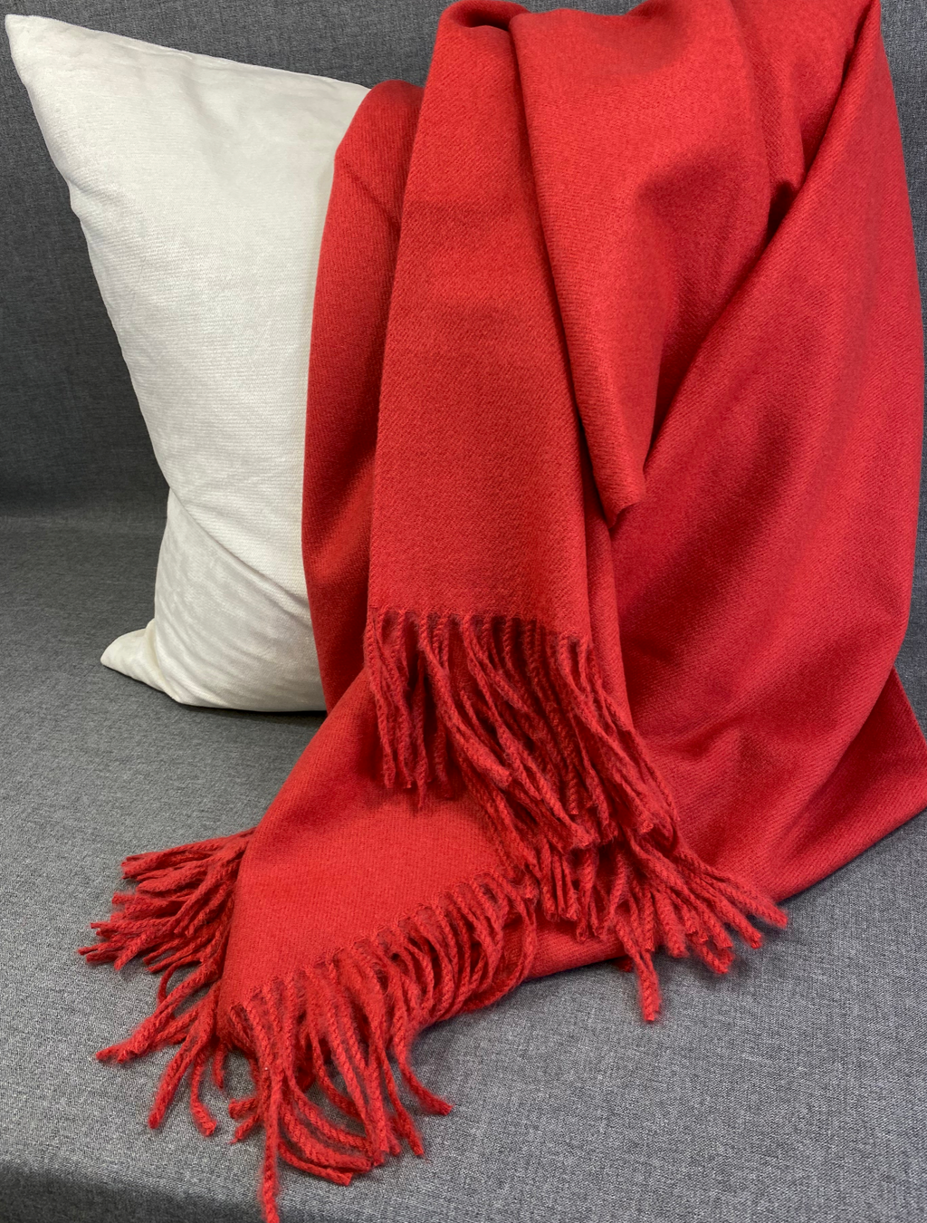 Luxury Throw – 68" × 50" – Cashmere Brick Faux