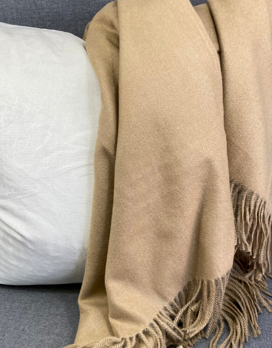 Luxury Throw – 68" × 50" – Cashmere Sandalwood Faux