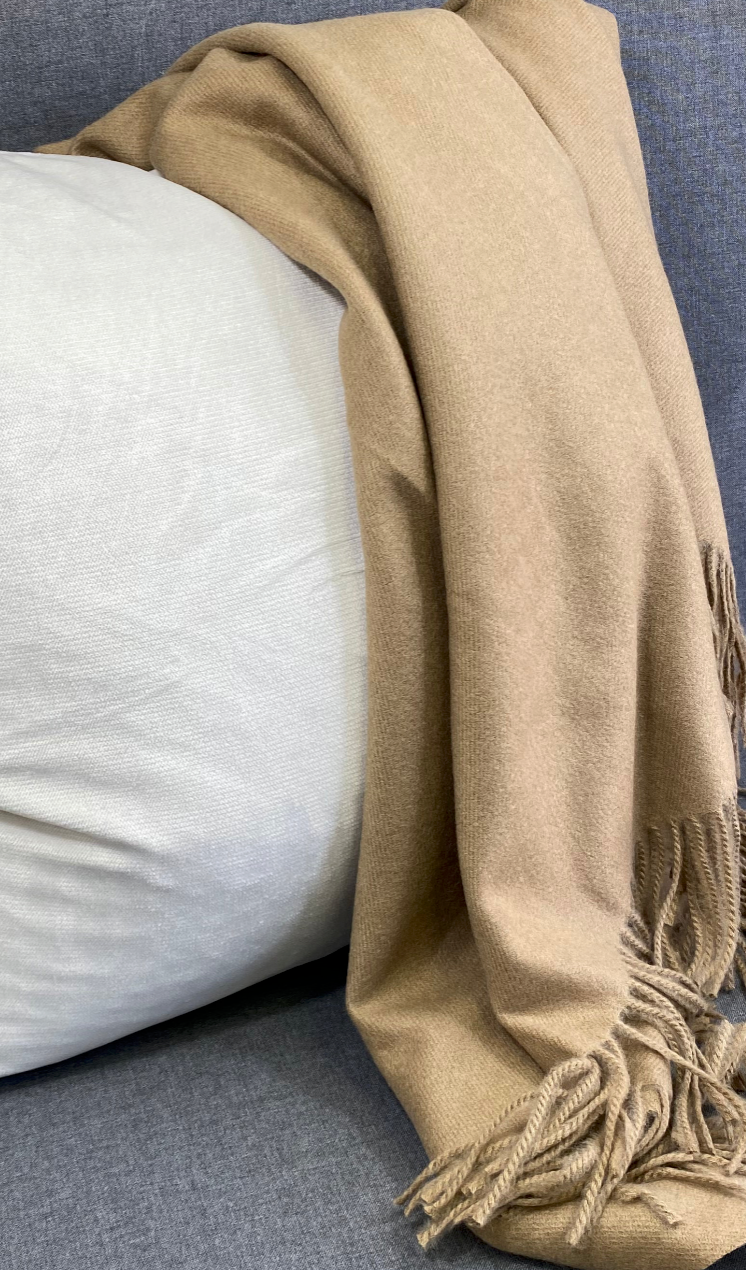 Luxury Throw – 68" × 50" – Cashmere Sandalwood Faux