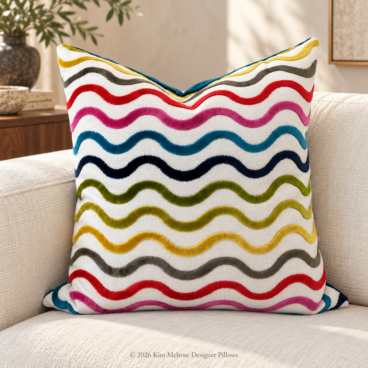Acoustic Multi – 24" x 24" Luxury Square Pillow