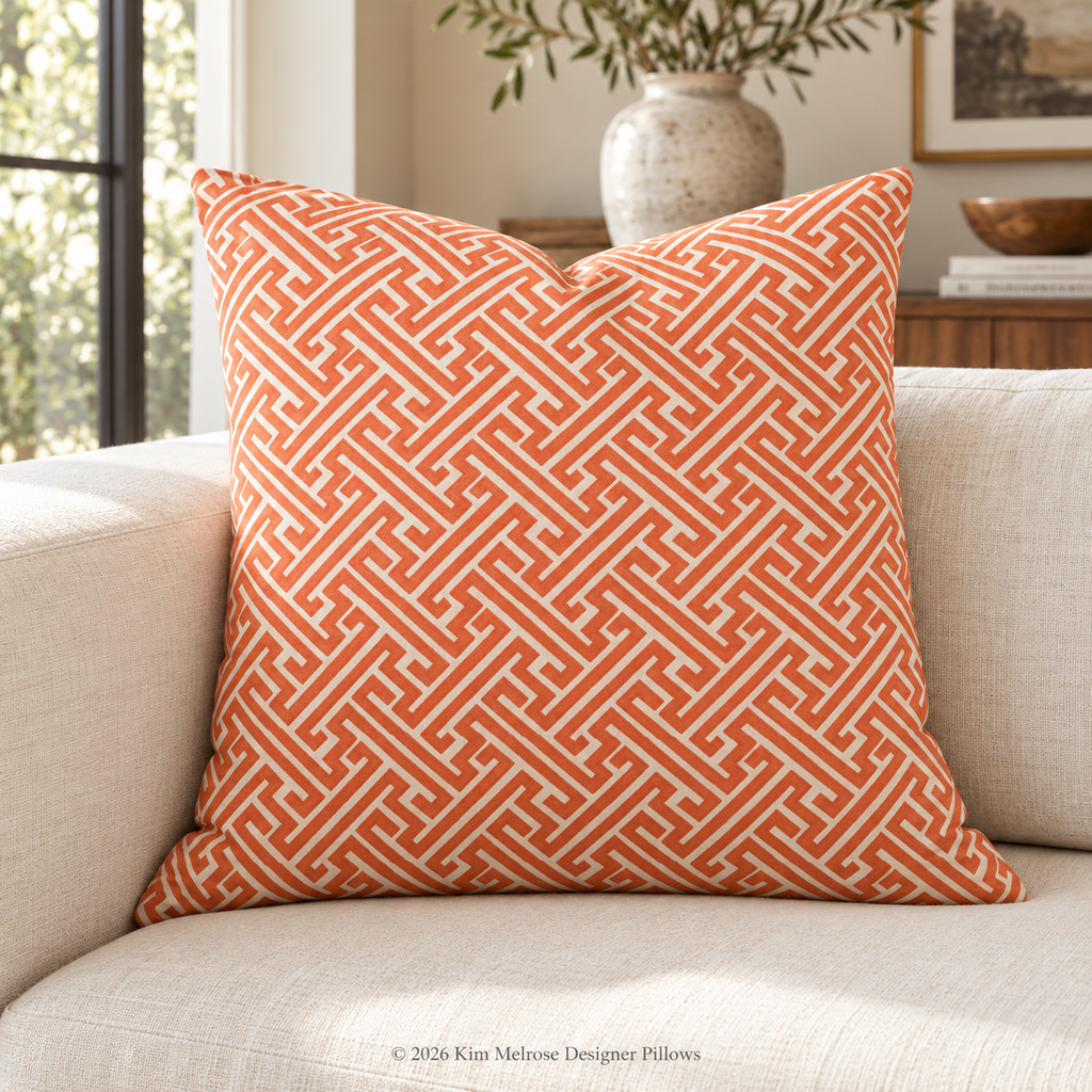 Amazed Orange – 24" × 24" Luxury Square Pillow