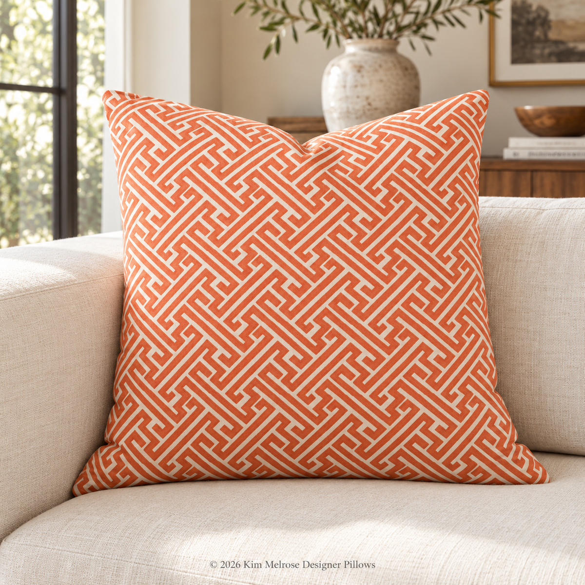 Amazed Orange – 24" × 24" Luxury Square Pillow