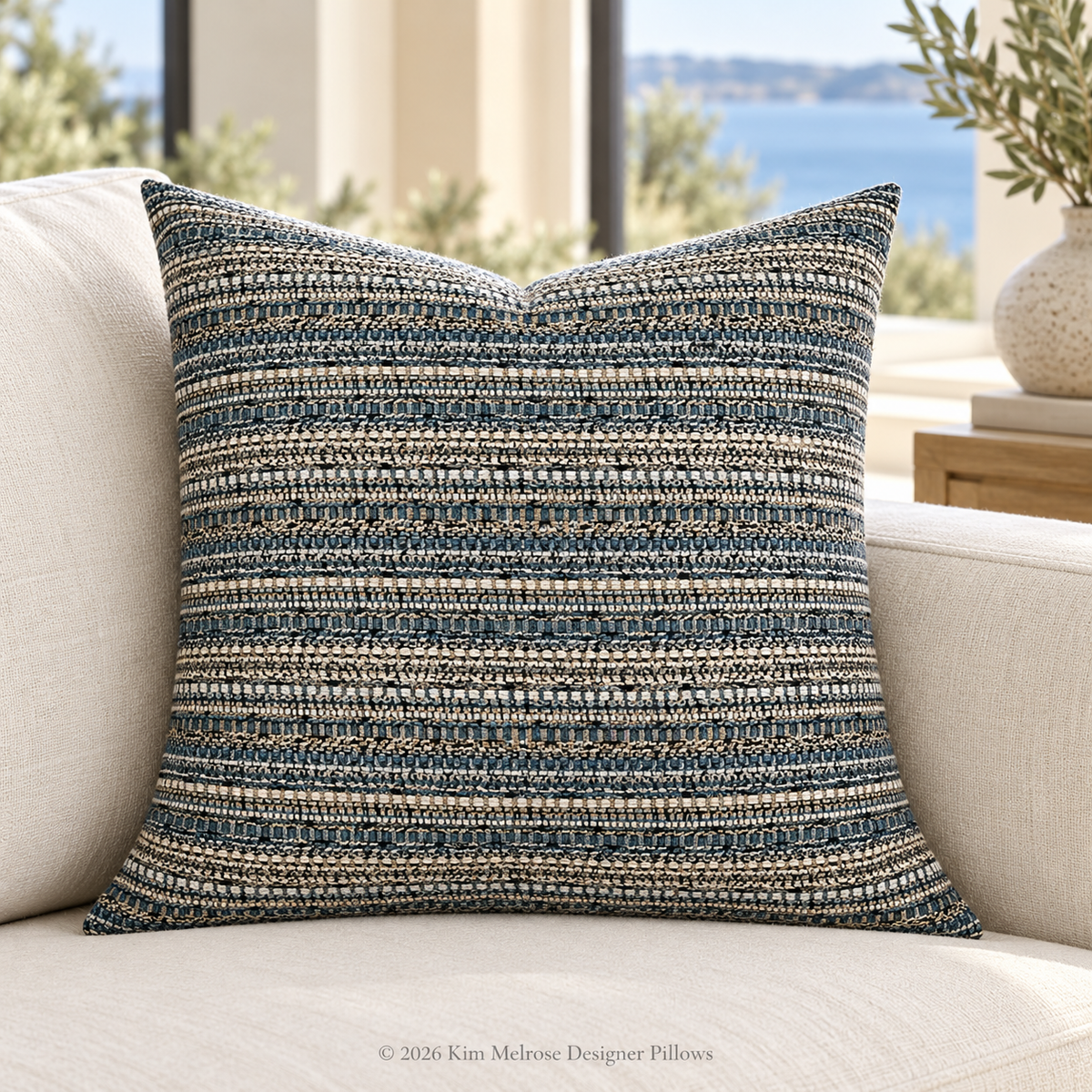 Bohdi Azure – 24" x 24" Luxury Square Pillow